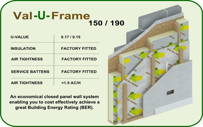 Timber Frame Wall Image Val-U-Frame by Irish Eco Homes 
